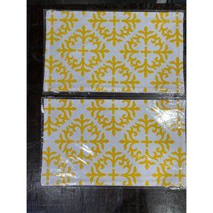 Frog Hill Designs Yellow Ethnic Rectangle Pillow Covers, Set of 2 NWT